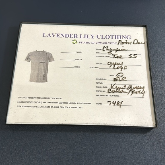 Champion Notre Dame Fighting Irish Logo Tee Shirt Men's S Gray Short Sleeve EUC - Picture 9 of 9